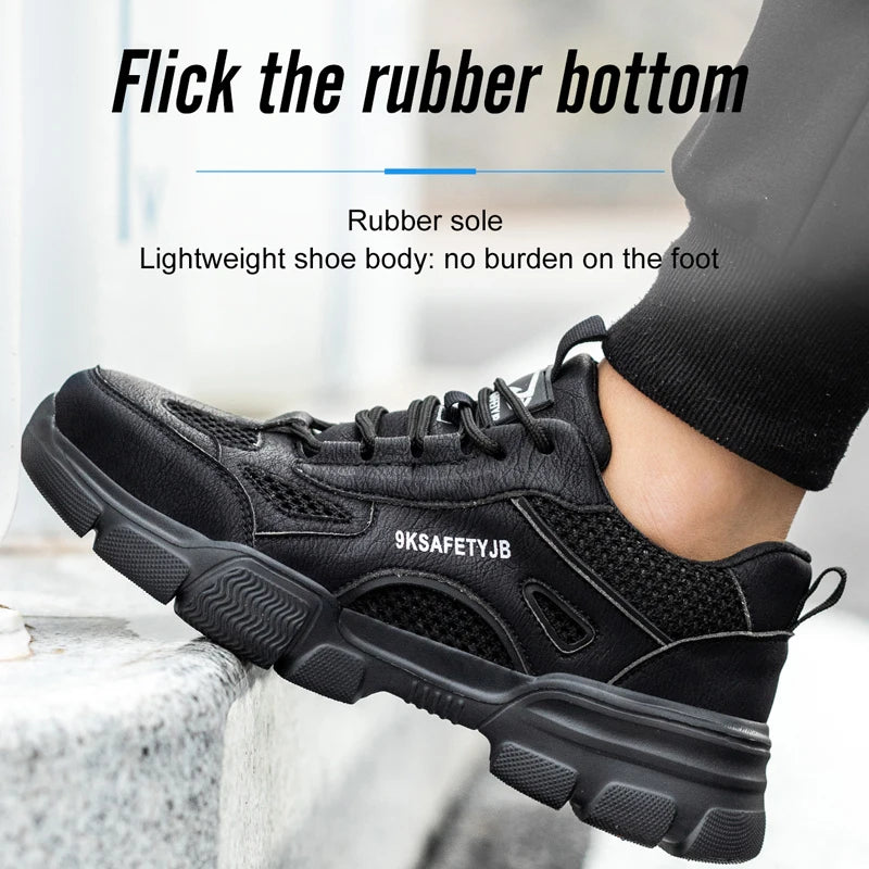 Breathable Steel Toe Safety Work Shoes – Lightweight & Unisex